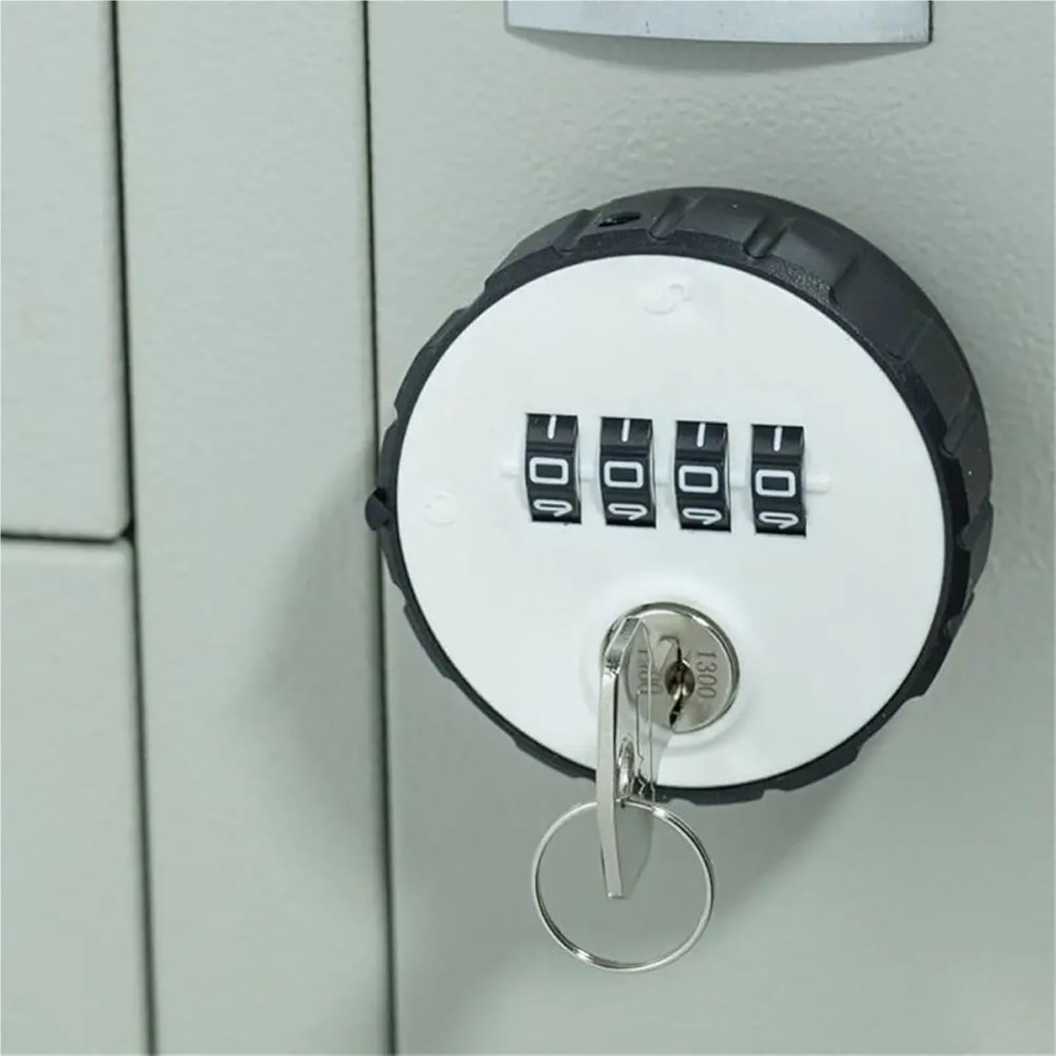 Gym School Drawer Door 4 Digital Round Padlock with Key Combination Cabinet Cam Lock 1Pcs(26MM)