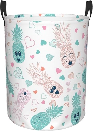 Cesta de lavandería plegable grande con asas, cesta de almacenamiento redonda de fácil transporte, canasta de ropa sucia, cesta de manta para