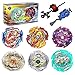 Ingooood Metal Master Fusion Gyro Toys for Kids, 6 Pieces Battling Top Battle Burst High Performance Set with 2 Launchers