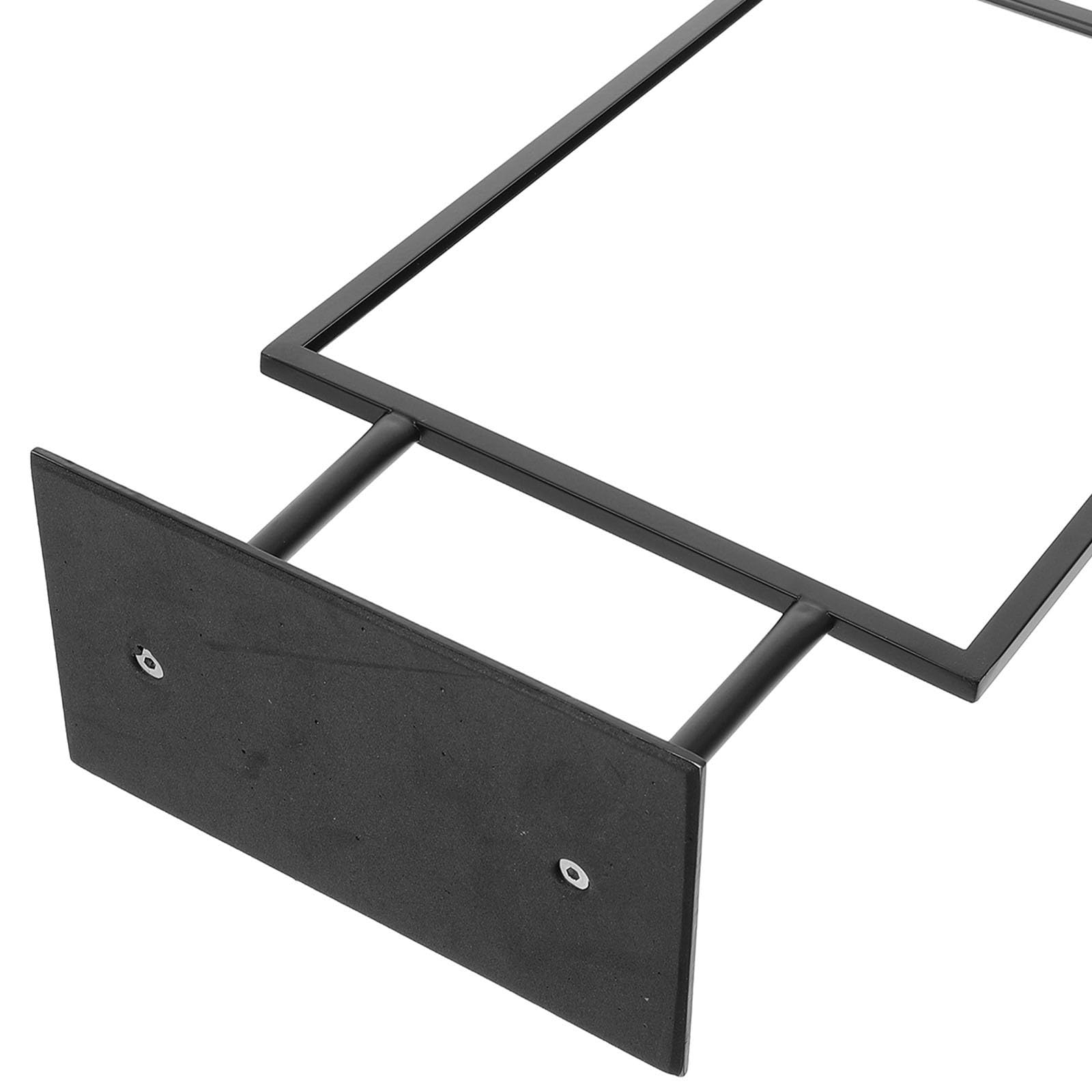 Outanaya Doppelseitiger Tisch Preisschildhalter aus Edelstahl und Acryl mit Verstärktem Breitem Boden Schwarz Kippsicher für Einzelhandel und Supermärkte