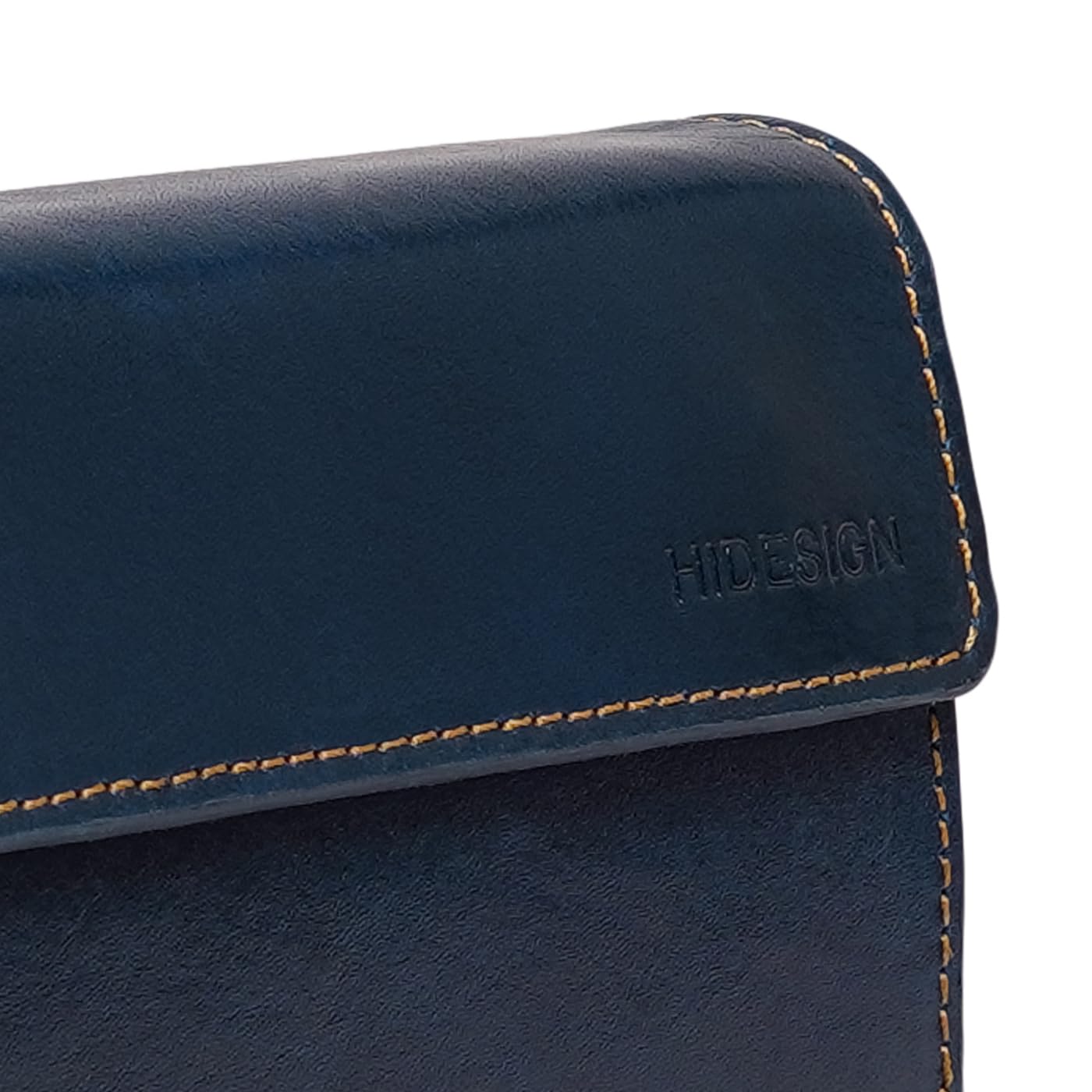 Hidesign Andover W4 Genuine Leather Men's Zip Around Wallet (Midnight Blue) 1