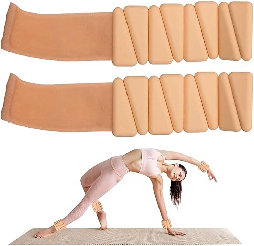 Pesas de muñeca ajustables para mujeres y hombres, juego de 2 pesas de tobillo, (1 libra cada una) para entrenamiento mejorado, perfectas para yoga,