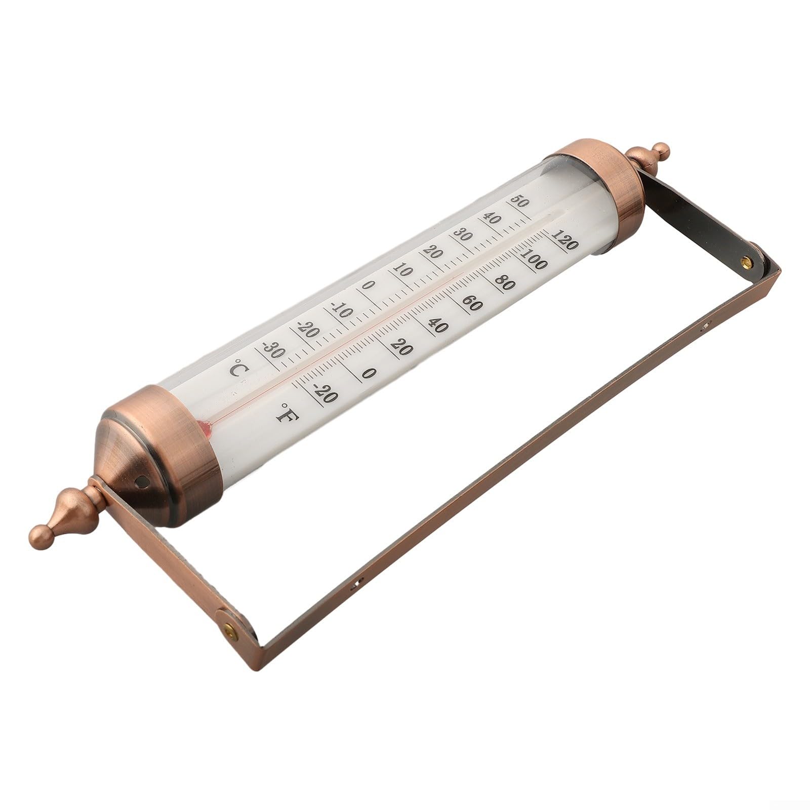 Termómetro de metal de 10 pulgadas para interiores y exteriores, con doble escala Fahrenheit Celsius, medidor de temperatura inalámbrico para montaje en pared, para jardín, patio, cocina — view 4