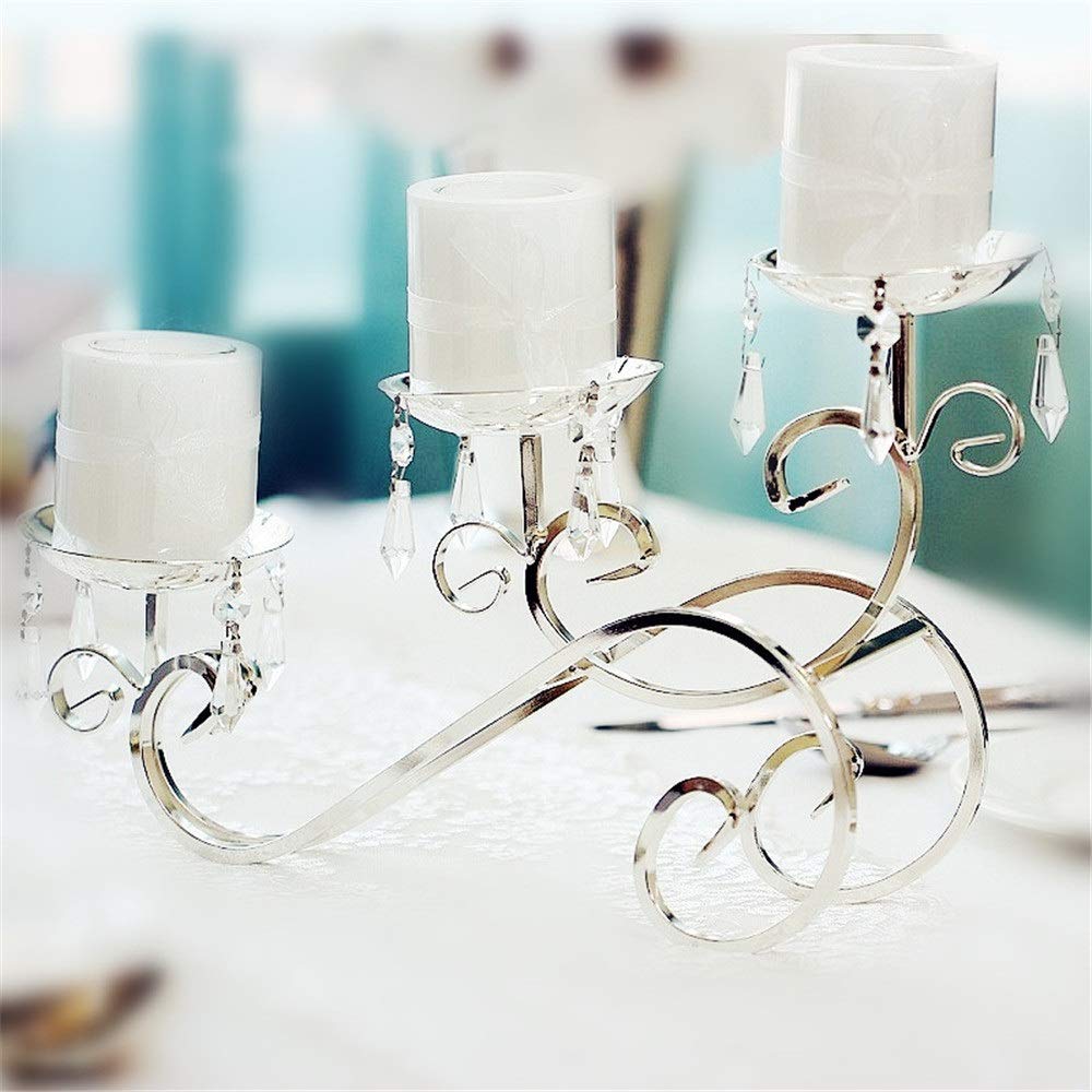 燭台 シルバー色キャンドルホルダー 3アーム Amazon｜燭台 シルバークリスタルキャンドルホルダーカンデラブラ3