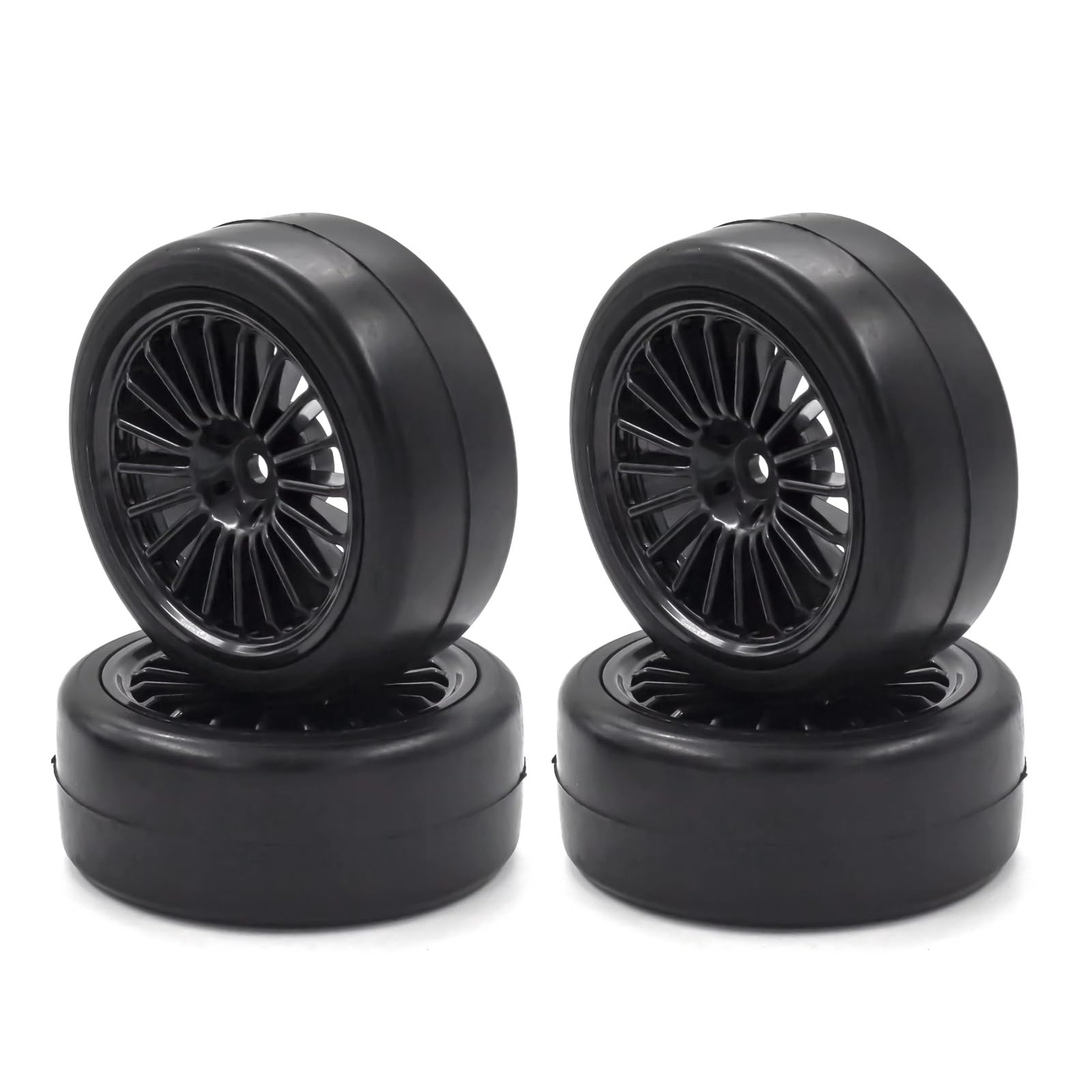 para HPI para Kyosho para Traxxas 1/10 4 Uds Neumáticos Derrape RC 60mm Neumático Duro Banda Rodadura Suave Carretera Ruedas Coche Deriva Piezas Mejora Coche RC Piezas Mejora RC