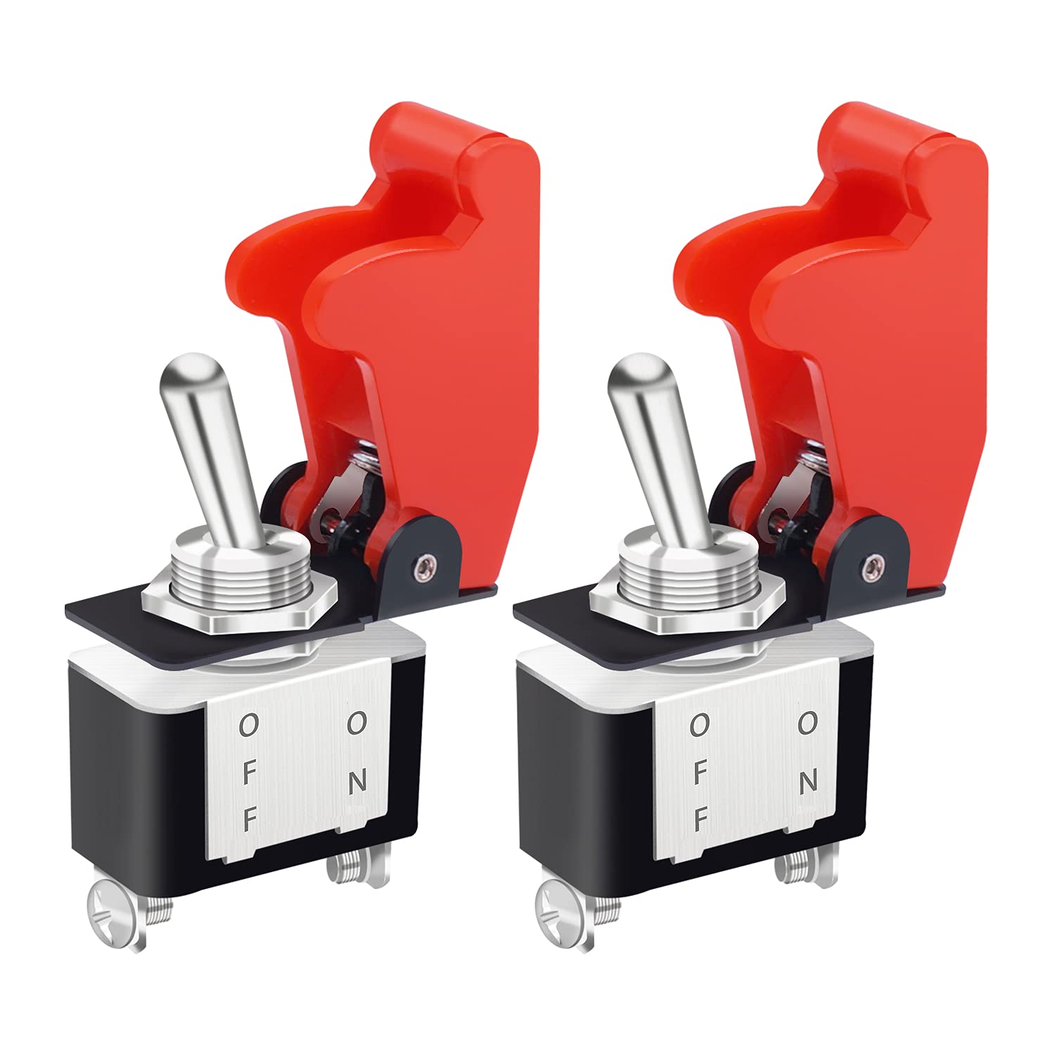 2PCS Heavy Duty Rocker Toggle Switch 12V 20A SPST and