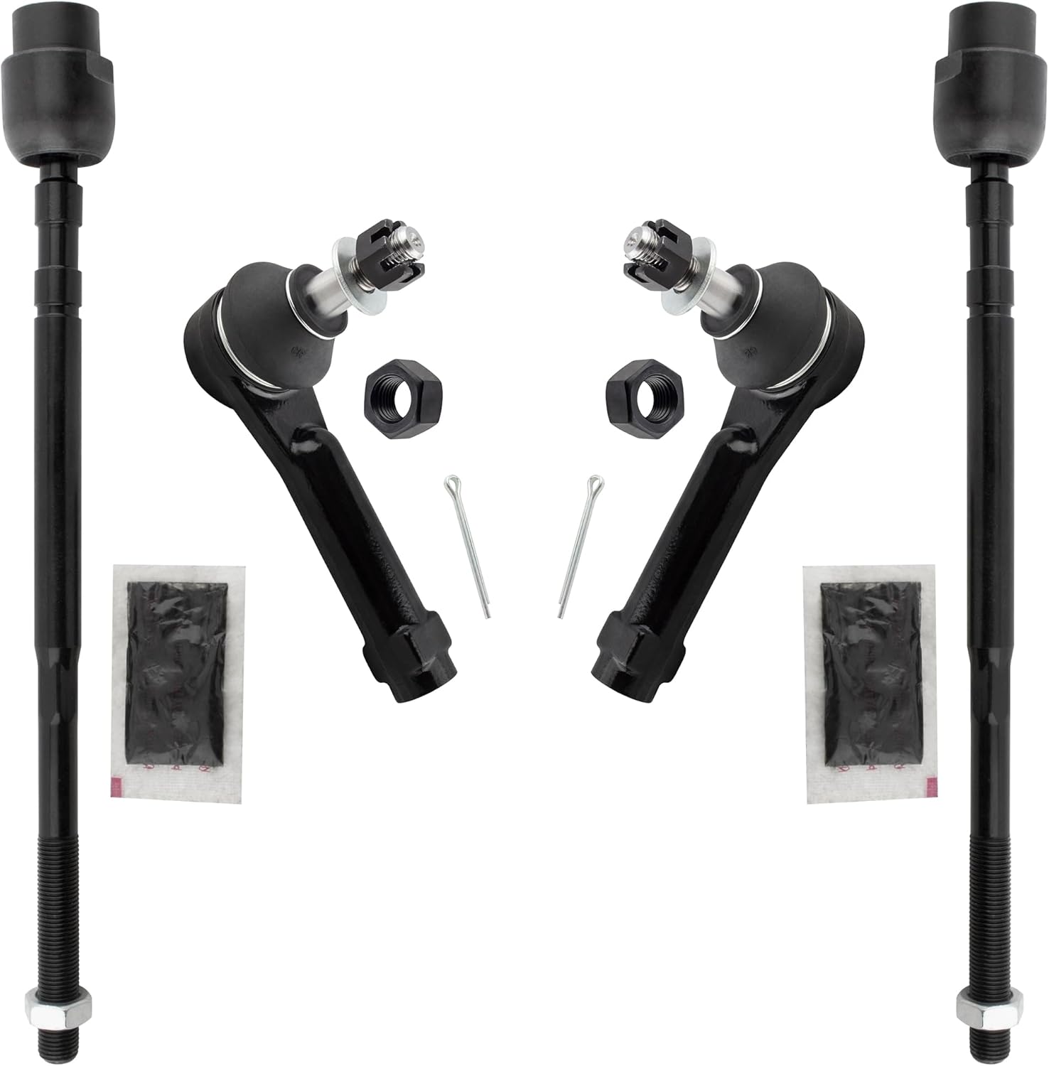 BOXI (Set of 4) Front Inner & Outer Tie Rod Ends Fit for Chevrolet Impala 2004-2013 Impala Limited 2014-2016 Chevy Monte Carlo 2004-2007 / for Pontiac Grand Prix 1997-2003 | Replace EV195 ES3453