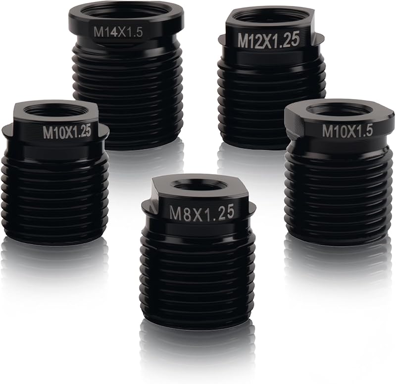 Adaptadores de rosca para manopla do câmbio Figpade em alumínio – Kit com 5 unidades