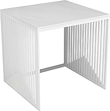 Sweeping Robot Storage Rack with Slate Tabletop, Living Room Storage Shelf - Robot Vacuum Hidden Cabinet, Entryway Hallway Robot Vacuum Cleaner Shelf for Living Room, Kitchen(White,50*40*53cm)