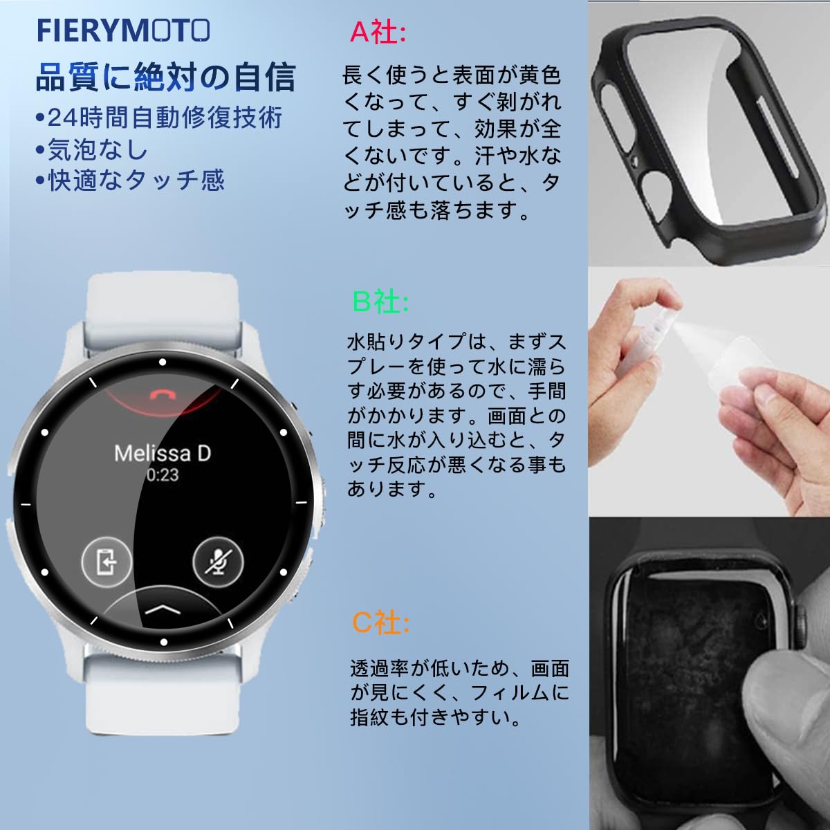 Amazon | 用 Garmin Venu 3 フィルム （3枚） ガラスフィルム PET複合