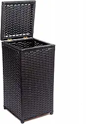 Cesto De Roupa Fibra Sintética 45 Litros Roupeiro 30x30x60 (Marrom Argila)