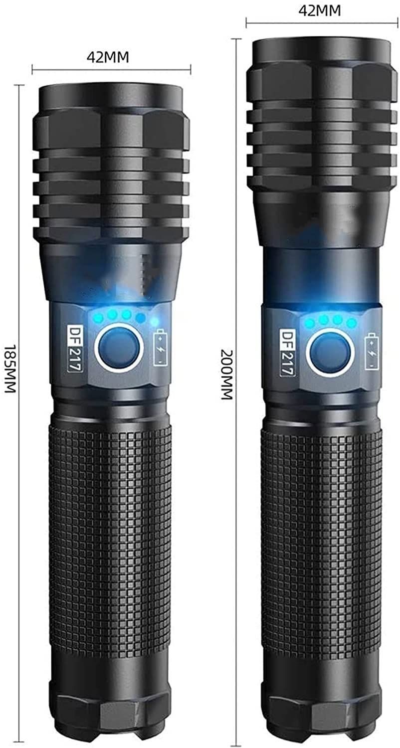 DIRIGIÓ Linterna, luz de Lumen Alta con 5 Modos, zoomable y Resistente al Agua, Mejores linternas for Acampar, Caminar por Perros y Emergencia