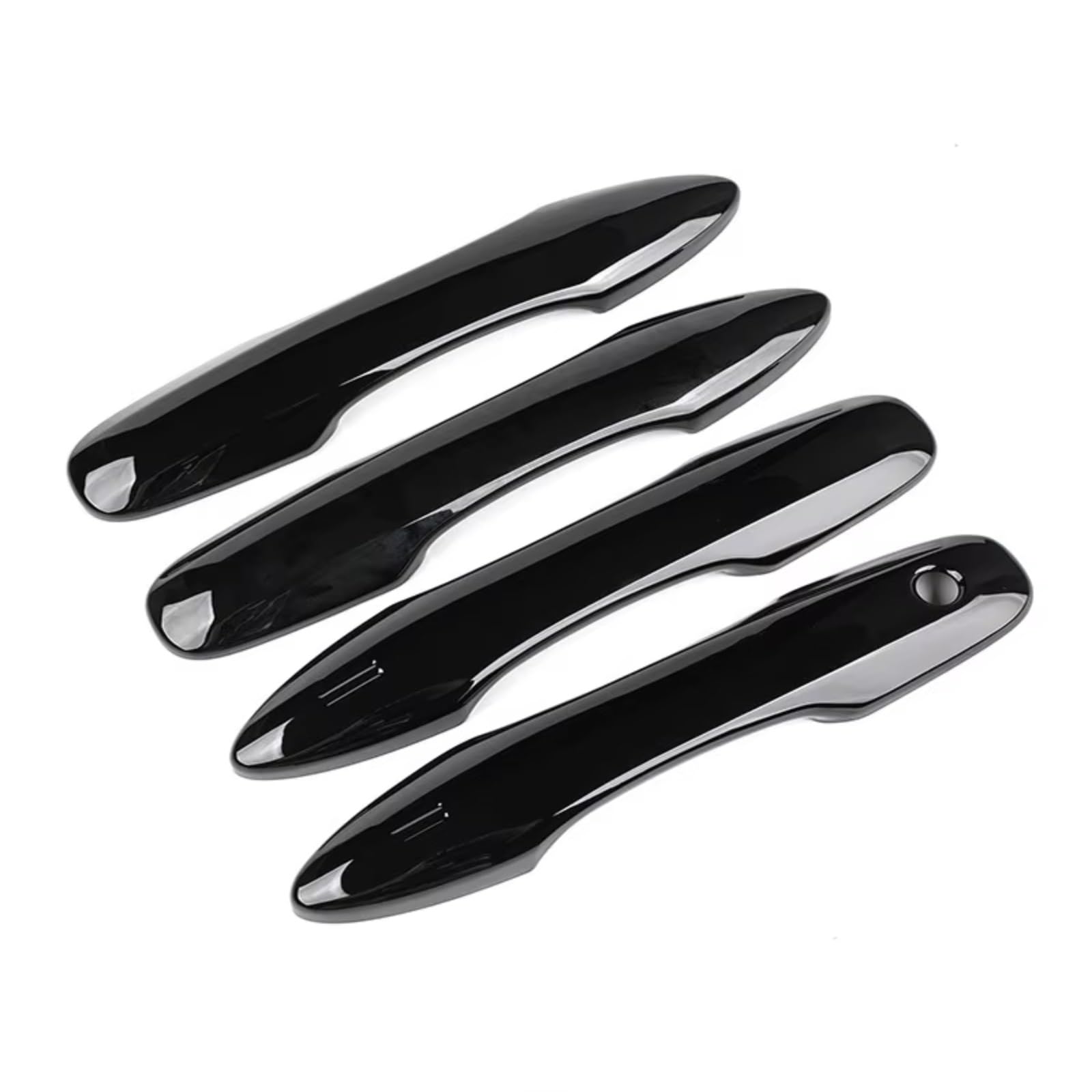 Qdzvalumv Black Car Door Handles Cover Shell Compatible With Toyota For Bz4x 2022 Car Door Handle Cover Scratch Protective Accessories Exterior Decoration Trim Set(Black)