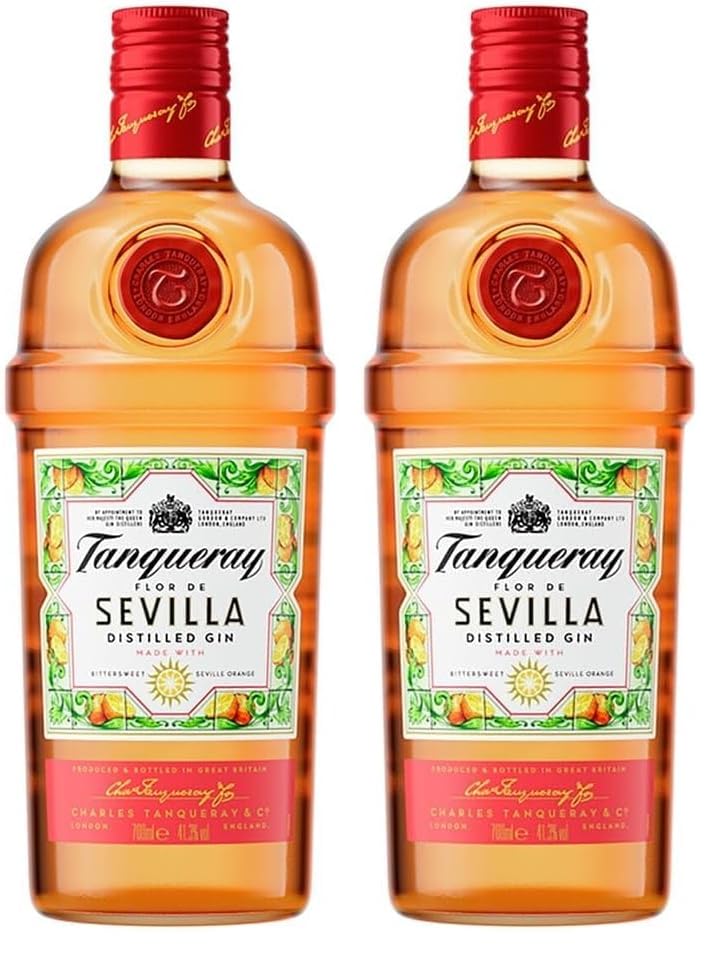 TANQUERAY Flor de Sevilla, Ginebra, 700 ml (Paquete de 2)