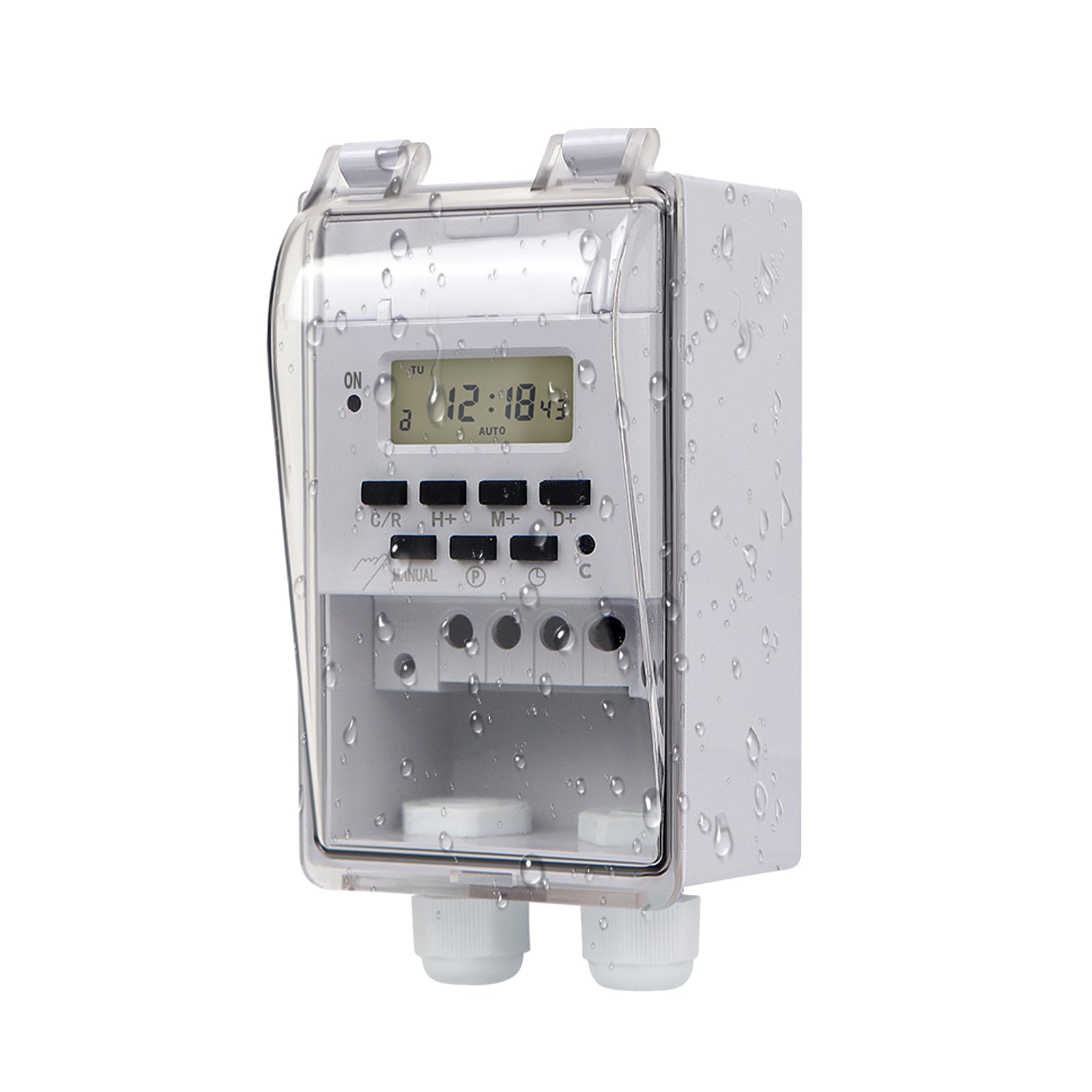 Electrical Programmable Timer Switch for Outdoor Indoor, Waterproof KG316T-F Digital Timer Controller (24 Hour 40AMP 110V, 16 ON/Off Cycle 7 Day), for Christmas, Light, Pool Pump, Fountain etc