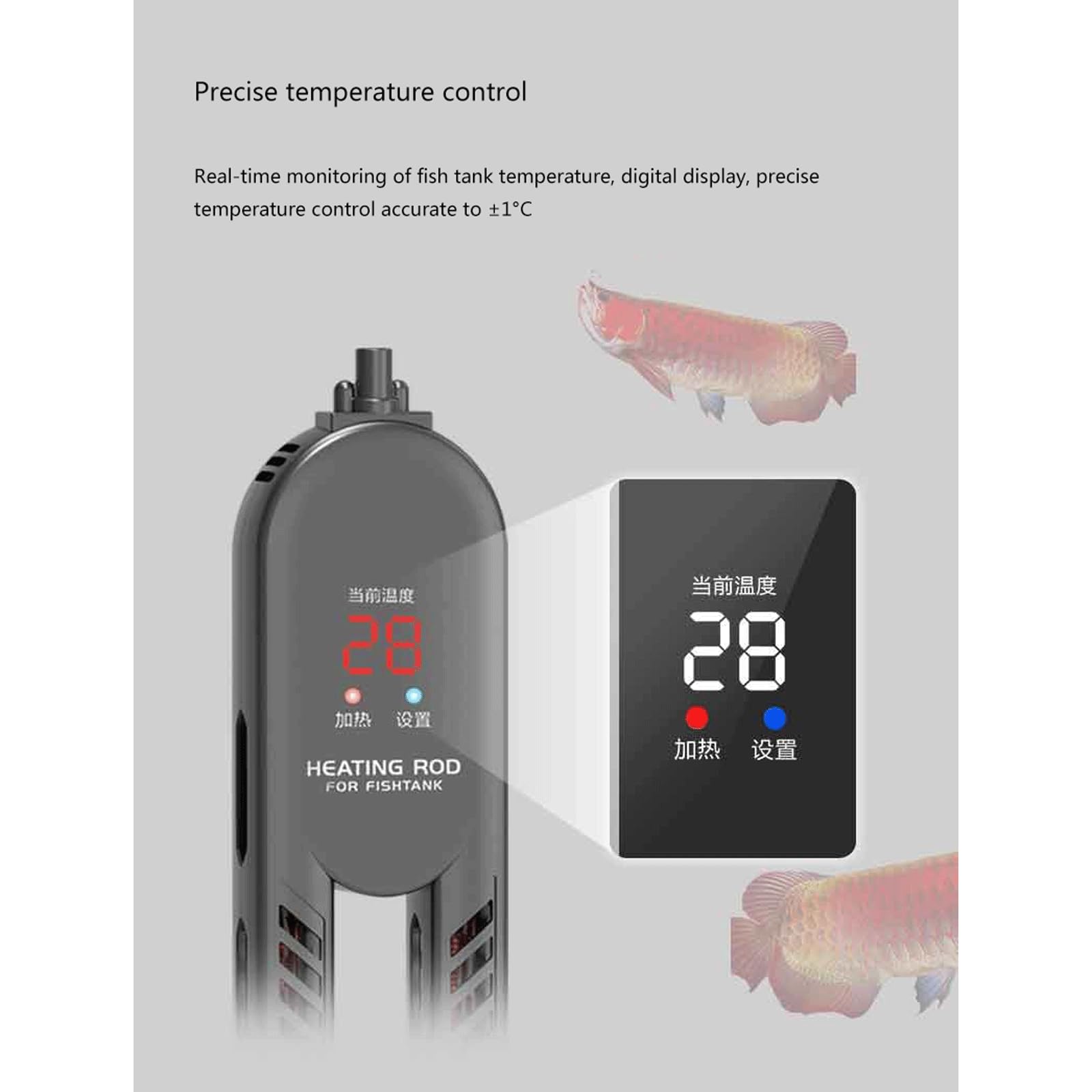 Termostato per Asta riscaldante per Acquario Riscaldatore Termostato per Acquario, 800 W (300 W)