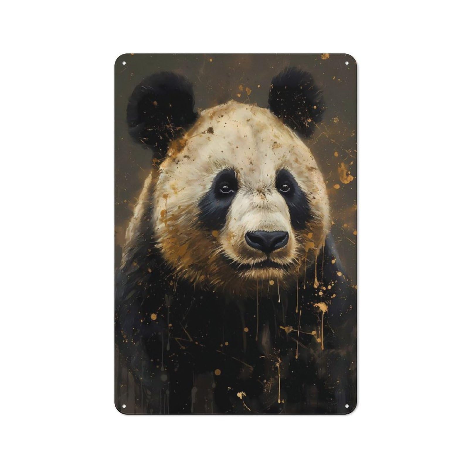 Junmoney Panda Imaginary Friend Retro Metal Wall Sign 30X20cm For Studio Or Craft Room, For Metal Sign Collectors, For Garage And Workshop Walls