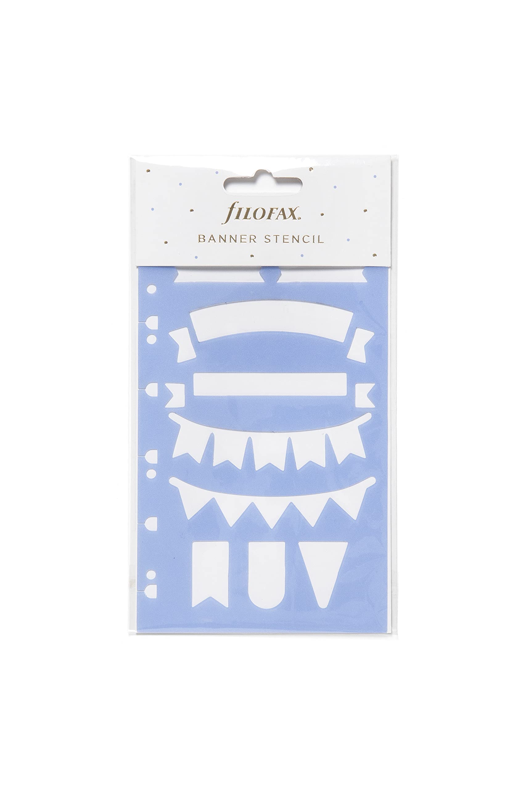 Filofax Banner Stencil Sheet,Blue