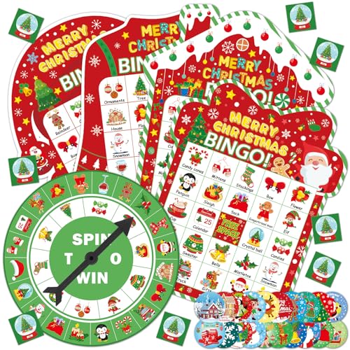 Jeux de bingo pour fêtes de Noël et activités de groupe à l'école ou en famille