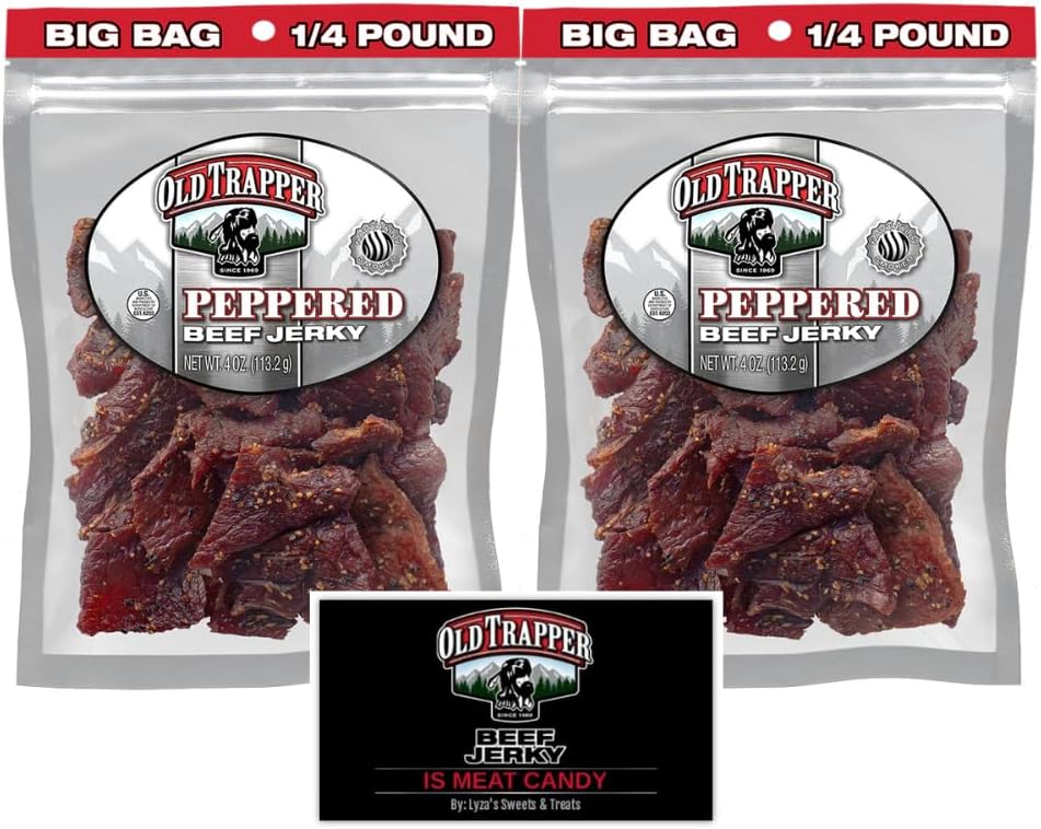 Old Trapper Peppered Beef Jerky, Traditional Style Real