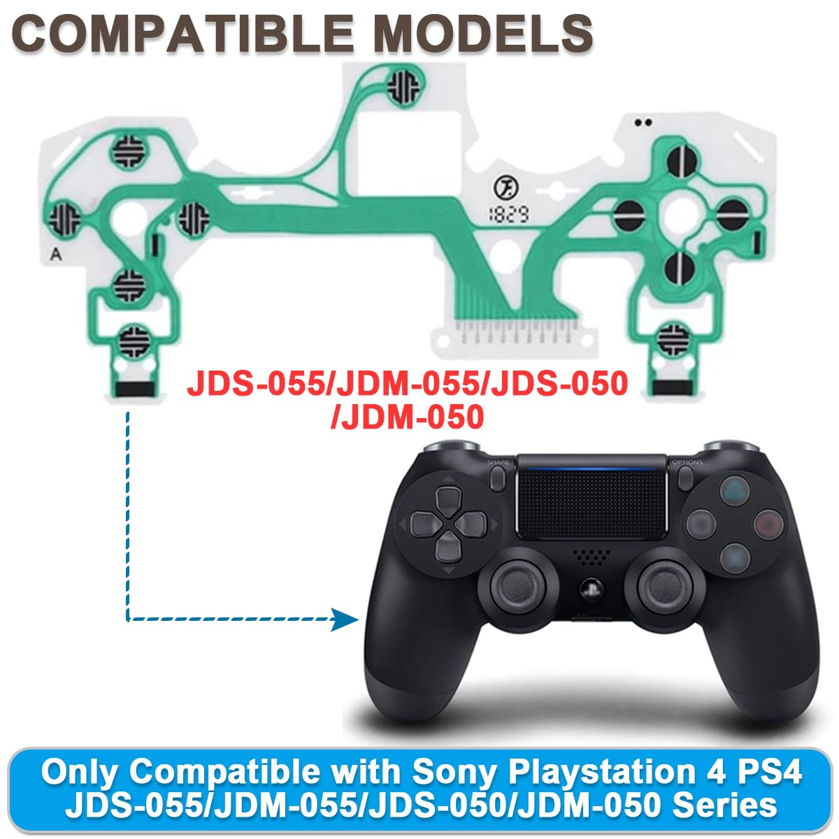 Amazon.co.jp: ZHUROUPU for PS4コントローラJDS-050/JDS-055用導電性