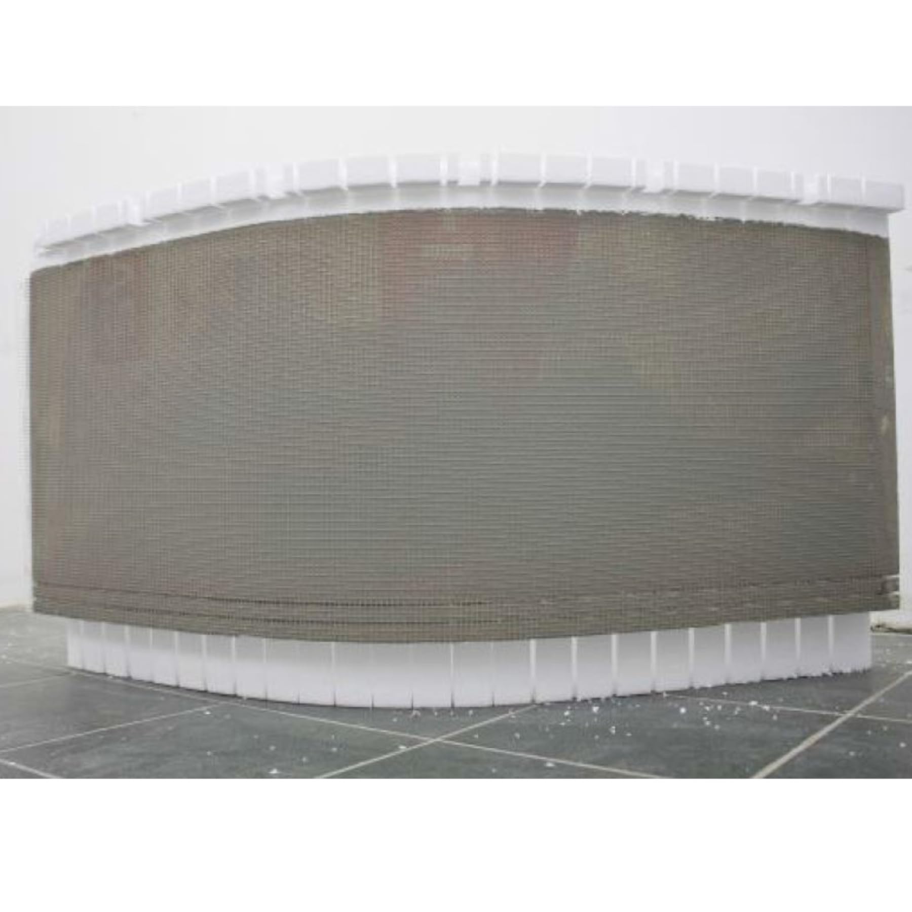 ECOLAM® Verkleidung Styropor Schürze 240 x 58 cm Eckbadewanne Badewanne universell 1.040 mit Vertiefung unten für Beleuchtung bzw. Füße