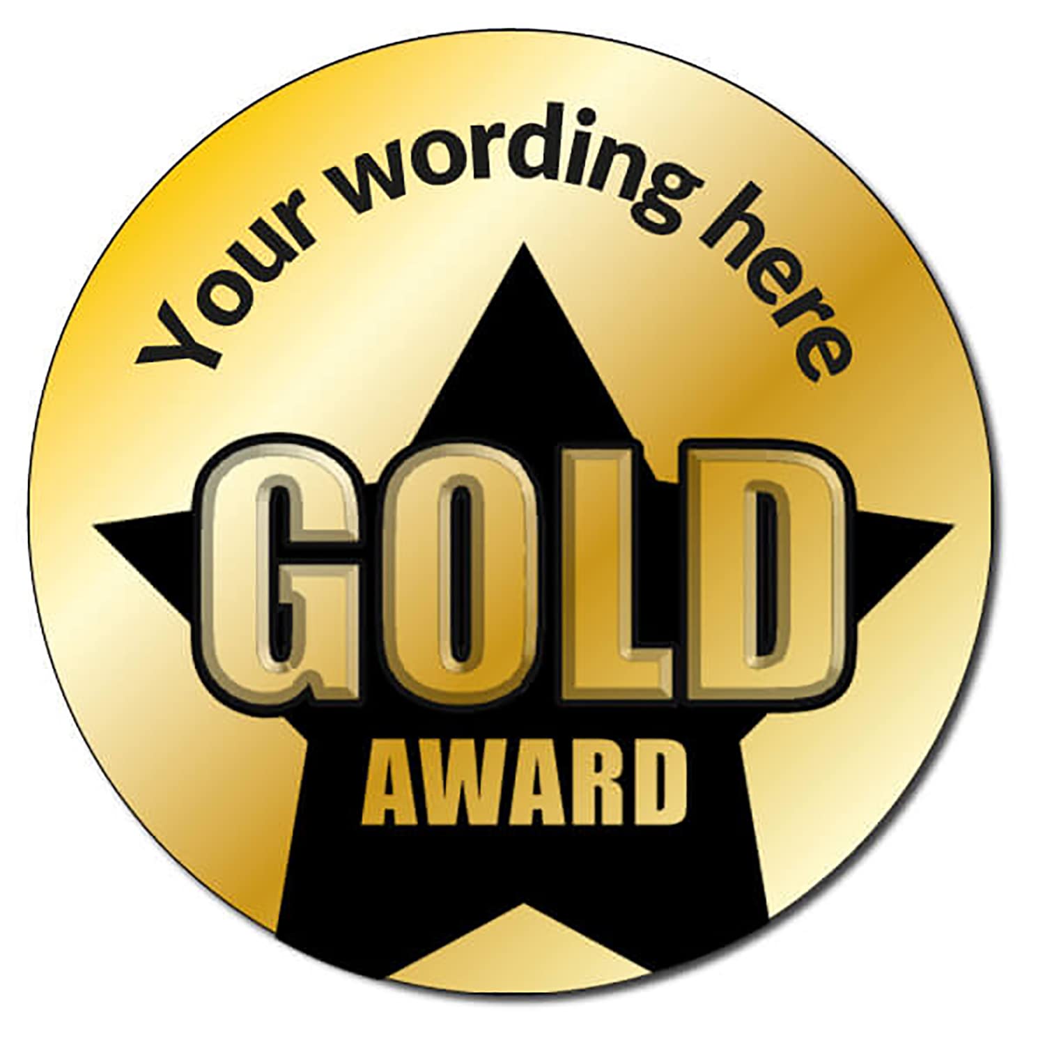 Primary Teaching Services Ltd Gold 105 Personalised Metallic Shiny Award Childrens Pupils Motivational School Praise Teachers Reward Stickers 37Mm Primary Teaching Services