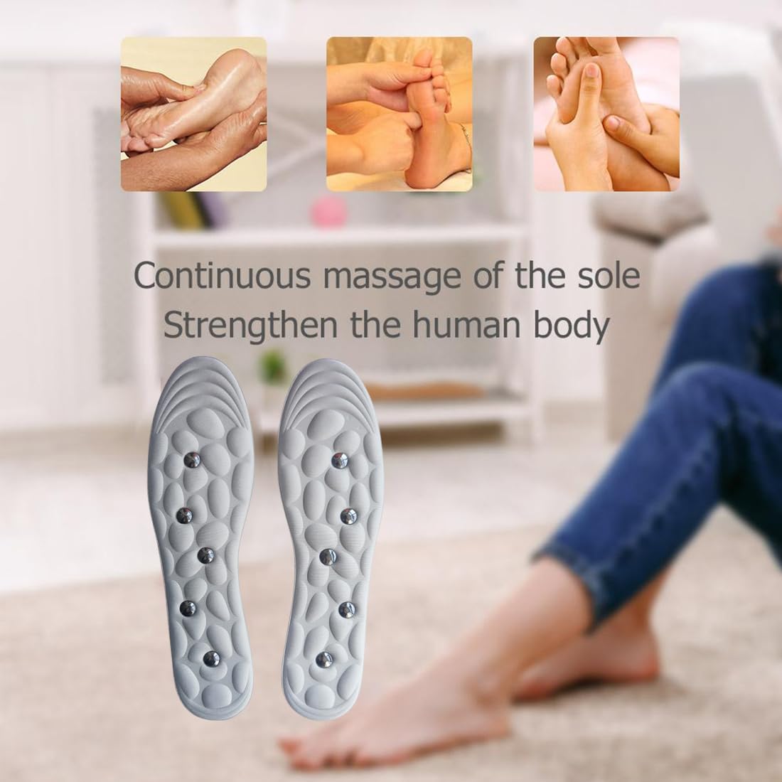 Solette Magnetiche Dimagranti per Agopressione - Massaggio con Terapia Magnetica, Riflessologia Plantare, Sottopiedi Giapponesi per Dimagrimento e Prevenzione