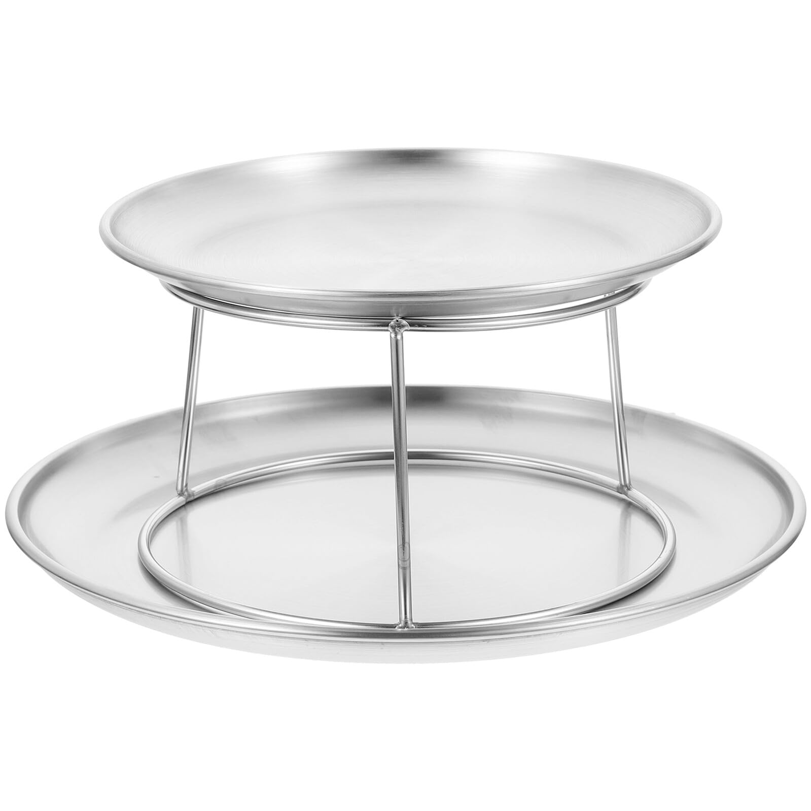BESPORTBLE Set Vassoi da Portata in Acciaio Inox Resistente per Dolci e Antipasti, Supporto per Cupcake e Dessert Riutilizzabile, per Feste, Matrimoni e Buffet