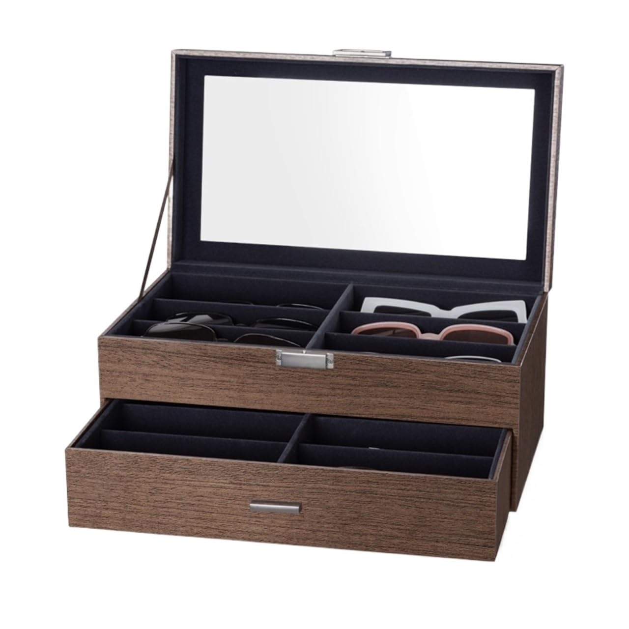 Porta Occhiali Portaocchiali Espositore for Occhiali da Sole Trasparenti, Supporto for più Paia di Occhiali Espositore Occhiali(37.5x24.5x19.5cm)
