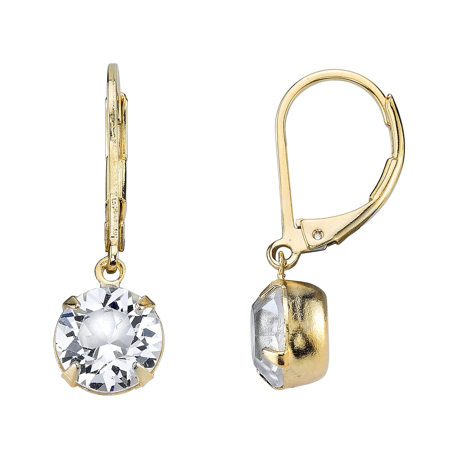 1928 JewelrySwarovski Crystal Lever-Back Drop Earrings