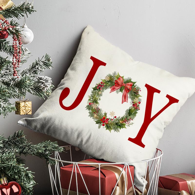 ARGOOFG Fundas De Almohada De Navidad Para Exteriores De 20 X 20 Pulgadas, Decoraciones De Navidad Para Exteriores, Decoración De árbol De Navidad, Fundas De Almohada Blancas De Navidad, Almohadas
