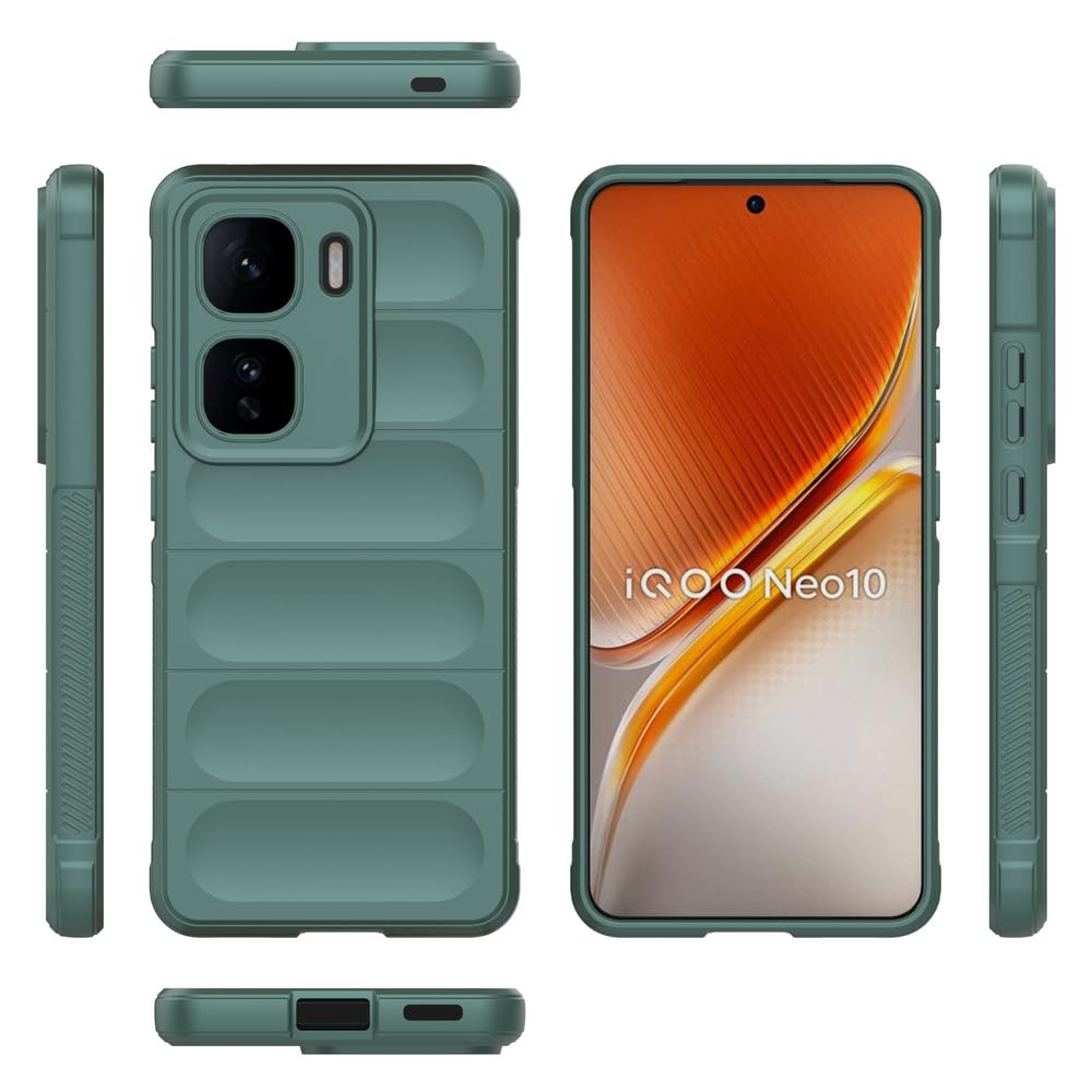 Compatible with Vivo iQOO Neo10 5G Case Cover,TPU Mobile Phone Soft Compatible with Vivo iQOO Neo 10 5G V2425A Case Cover Green