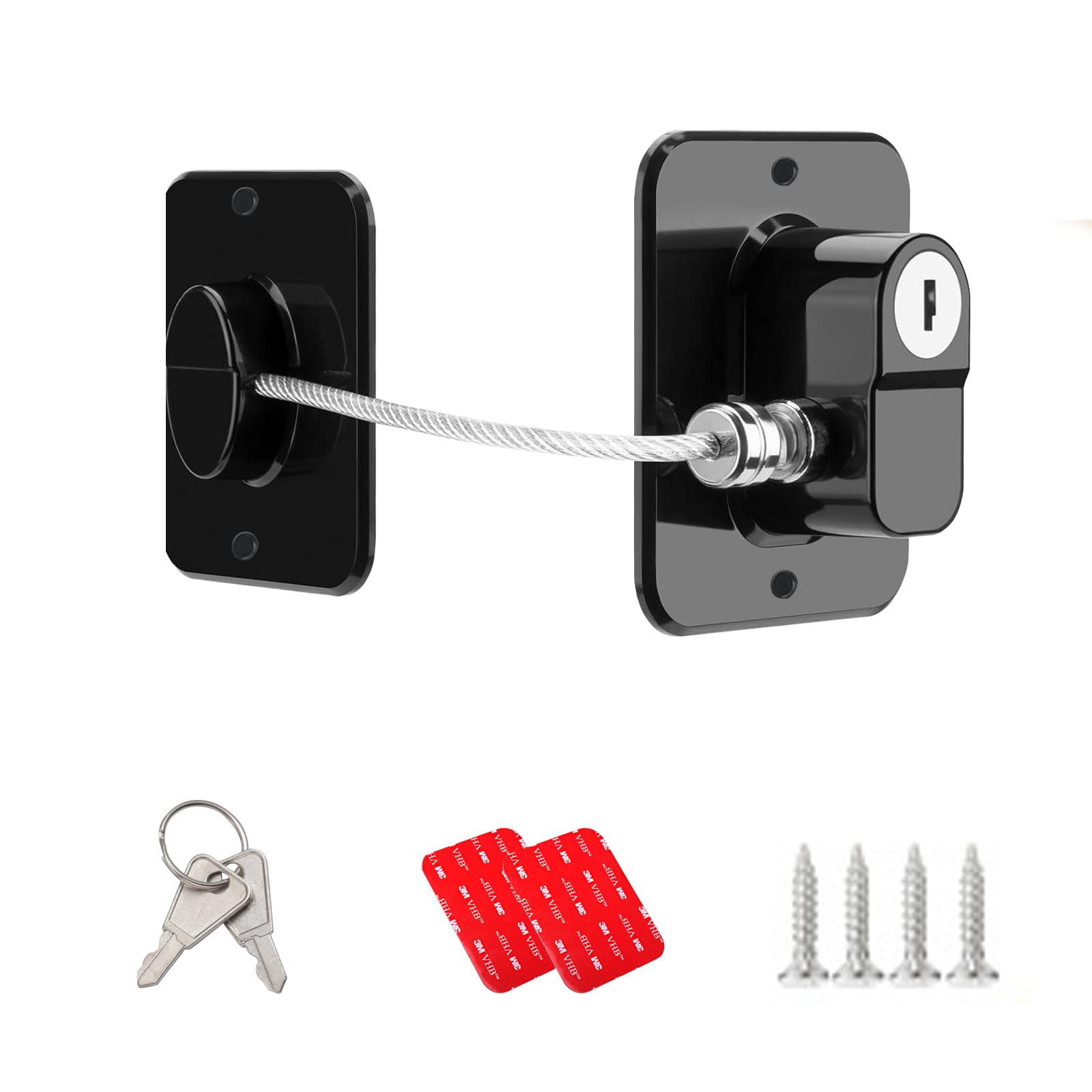 Fridge Lock No Drilling, Kids Refrigerator Lock, Combination Child Proofing Freezer Locks, for Freezer Cabinets, Drawers