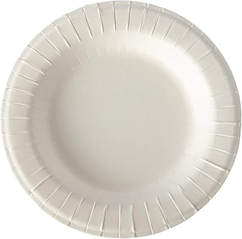 Miniatura 6 de Paquete combinado de utensilios para servir, 18 unidades y platos redondos de papel de 6 pulgadas libres de PFAS, no tóxicos, paquete de 100