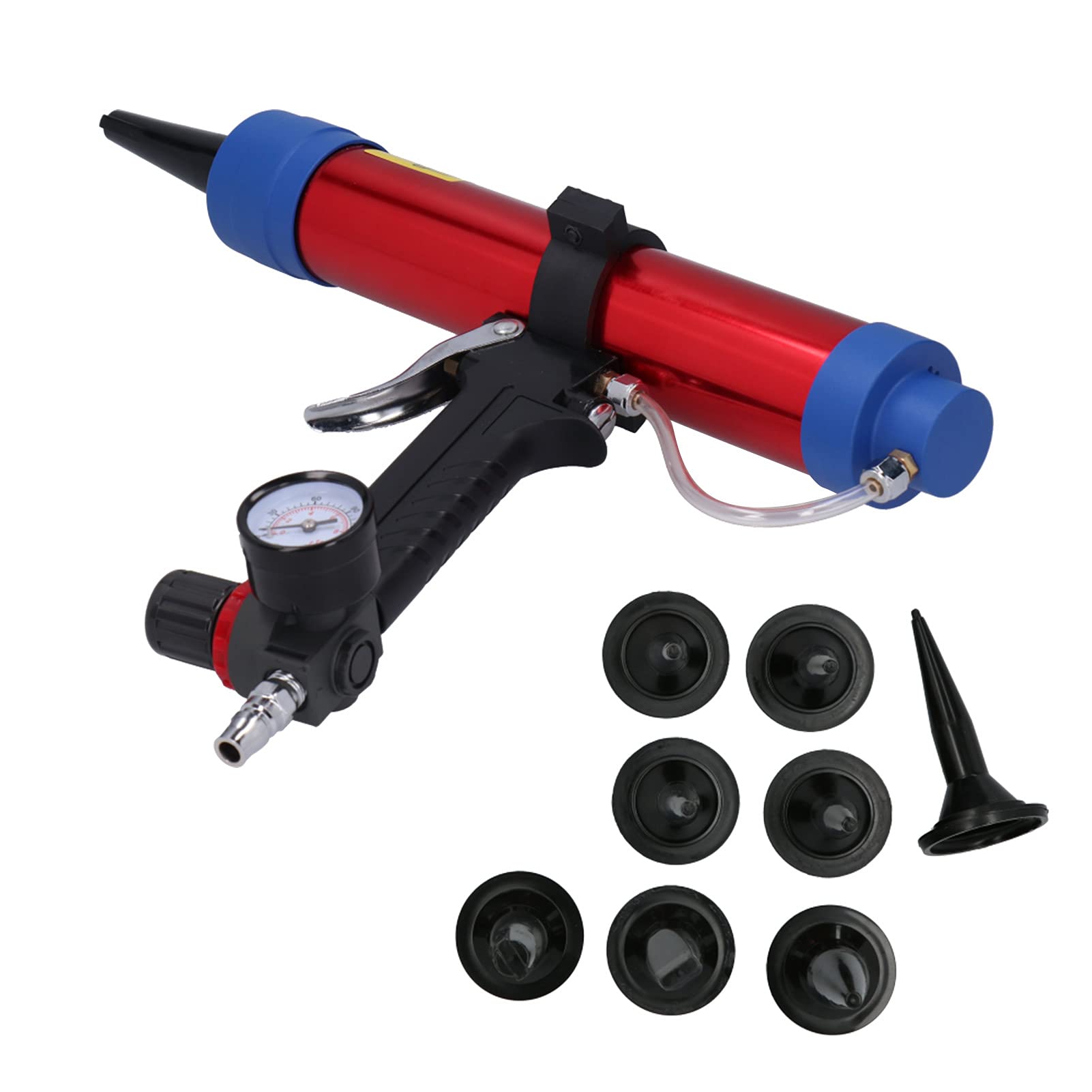 Pistolet à calfeutrer pneumatique, applicateur en alliage d'aluminium de 11,8 pouces 300 mm (Style européen)
