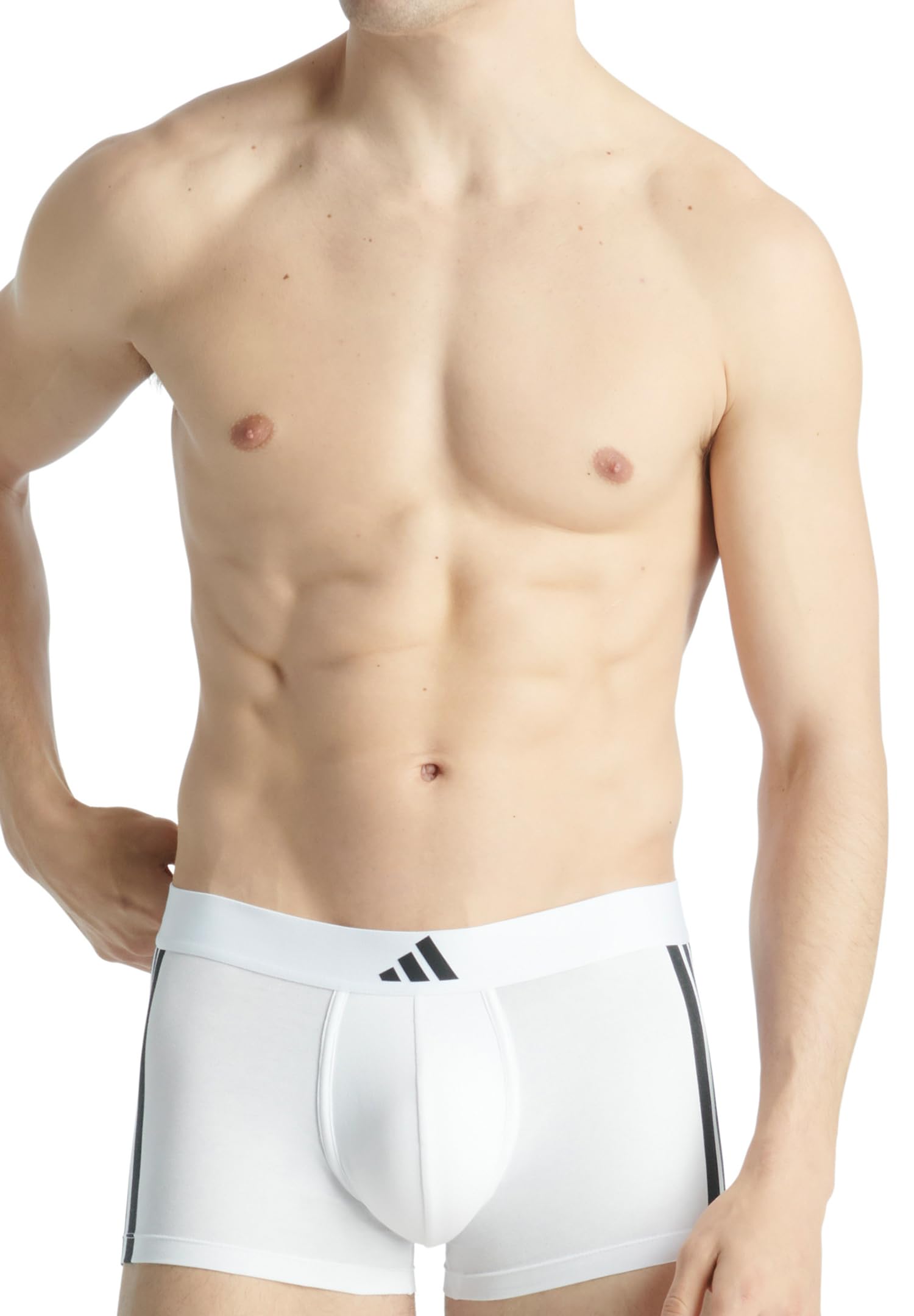 adidas Bielizna Mężczyźni Adidas Herren Unterwäsche Boxershorts 2er Pack - Low Rise Trunk (2pk) - Active Flex Cotton 3 Stripes
