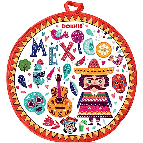 SOKKIA Bolsa de tecido isolada para tacos, 30,5 cm, para micro-ondas para manter os alimentos quentes e frescos (farinha de caveira mexicana burrito roti)