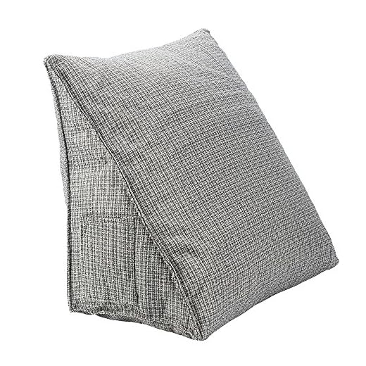 HALOVIE kilkuddar säng stöd kil soffkudde för vuxna, ryggstöd triangel kudde soffa säng kontor stol vila kudde prydnadskudde (47 x 40 x 25 cm) Medium Grå