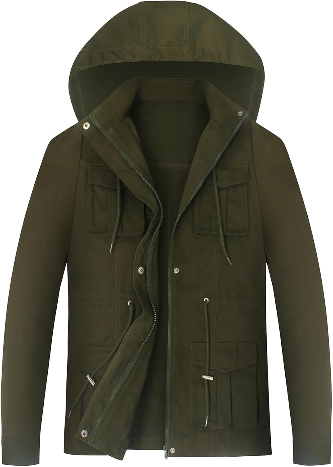 JTNFairy Casual Jackets for Women Long Sleeve Zipper Classic Outwear Bomber Coats Button Up with Pockets - Image 4