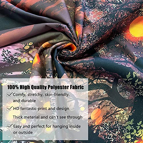 Forest Tapestry Home Decor Landscape Tapestry Living Room Bedroom Decoration Tapestry Magic Tapestry Curtain Xgxl(Old Tree Red, 78''L×60''W) #TOP2