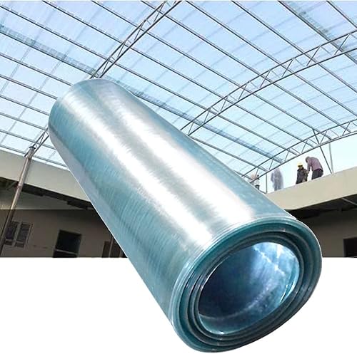 GZHERVICES Hoja para techo de policarbonato panel de fibra de vidrio de 0031in fácil de doblar y cortar panel solar resistente a la lluvia para