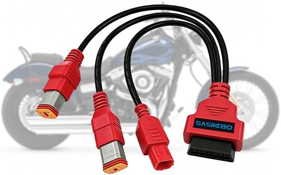 OBD2 Adapter for Harley Davidson 3-in-1 4Pin+6Pin+6 Pin OBD Cable