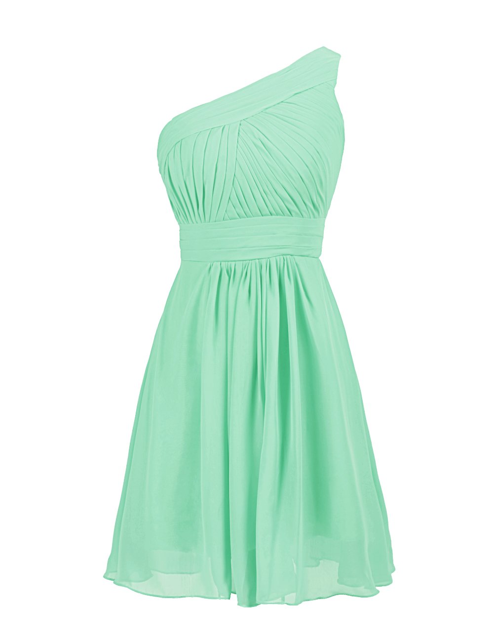 blue dress for baby girl Zapaka Women Mint Bridesmaid Dress A Line Tiered V Neck Short Sleeves Pleated Long Wedding Guest Dress, Mint / US12