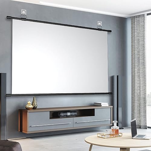 Miniatura 2 de XGBYDYS Pantallas de proyección HD para interiores y exteriores 43169 pantallas de película portátiles plegables rápidas con respaldo negro