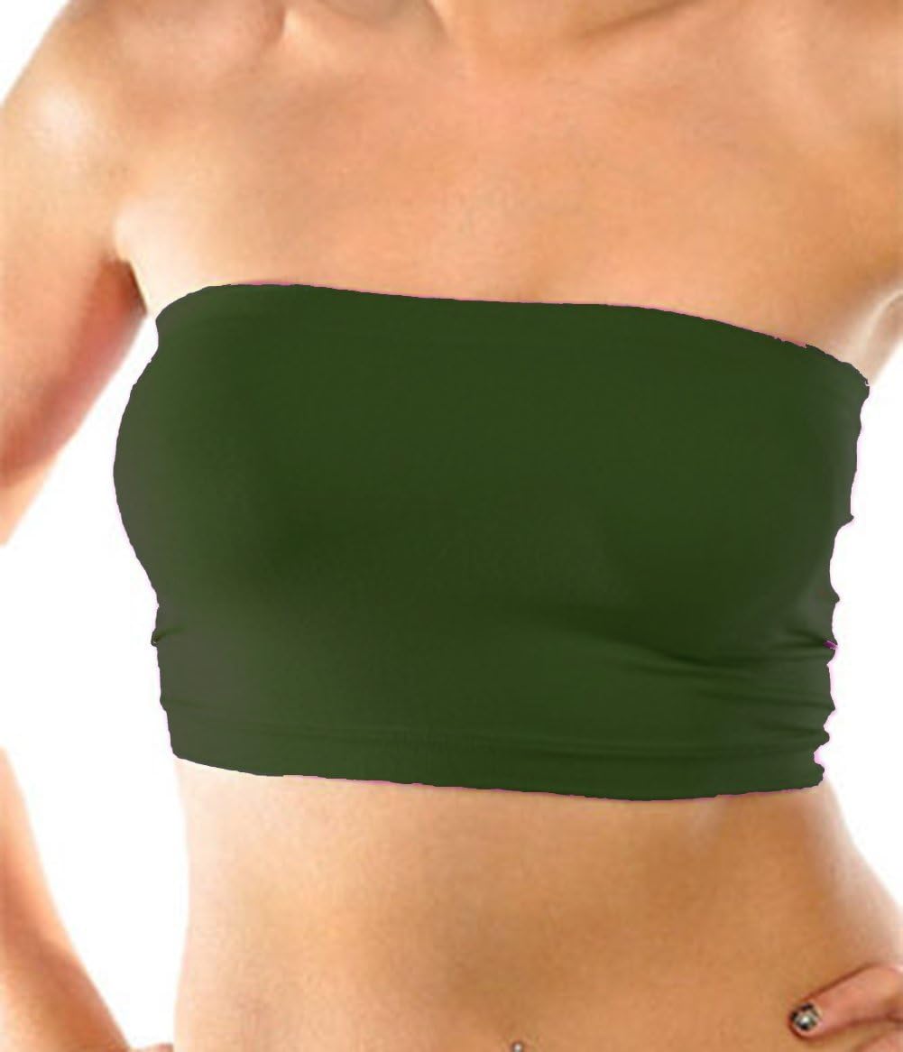 2NE1 Apparel Women's Basic Stretch Layer Seamless Tube Bra Bandeau Top