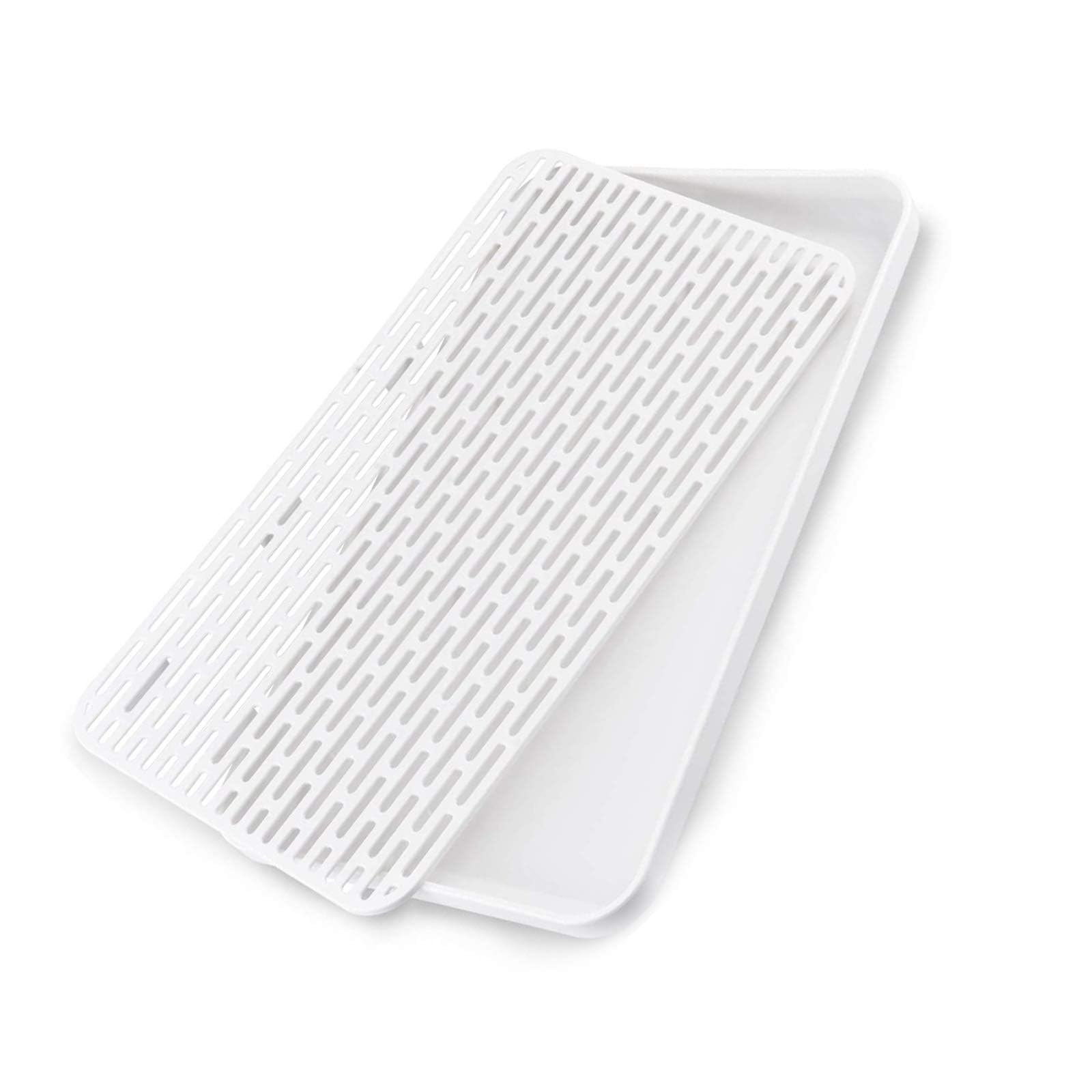 Vassoio Scolapiatti 39x25 Cm Con Raccolta Acqua – Doppio Strato, Privo Di BPA