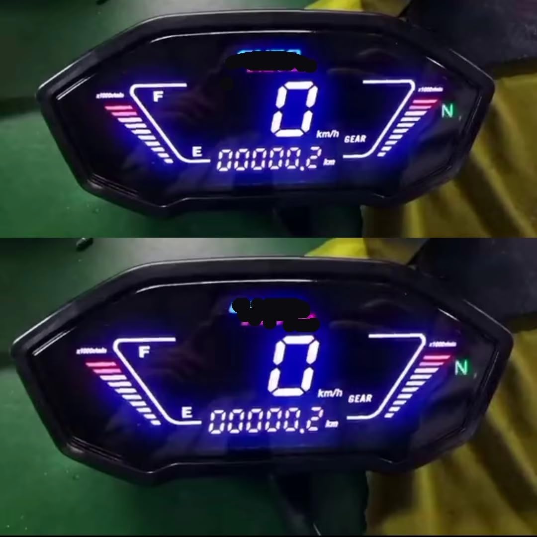 Tachimetro Moto Contagiri digitale universale per moto Tachimetro Cruscotto Display LCD 10000 giri/min