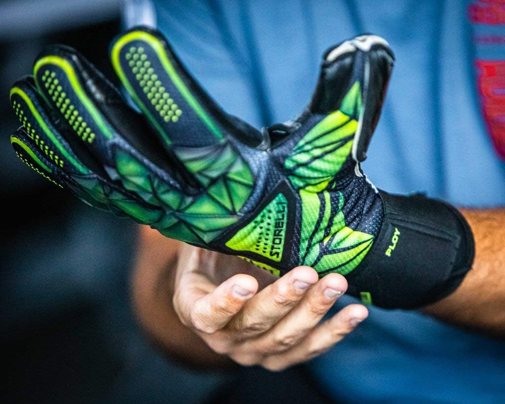 Storelli Silencer Goalkeeper Gloves, with Removable Finger Spines, High-Impact Hand Protection, Soccer Accessories