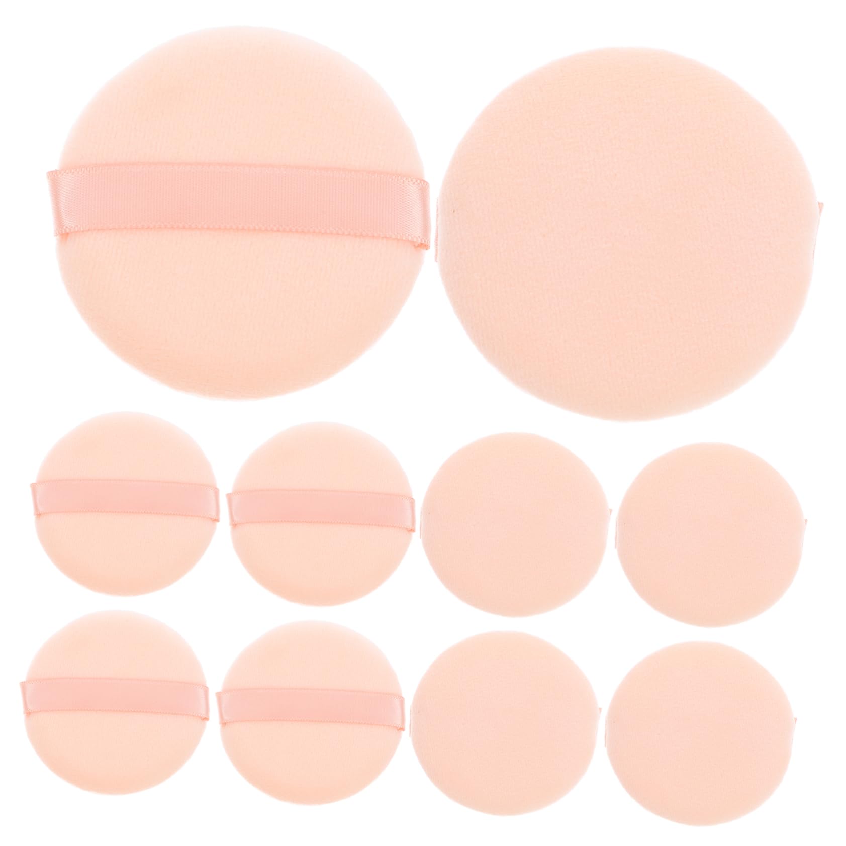 Mikinona 16pcs Round Face Makeup Puff Velvet Powder Puff Brush Soft Cotton Applicator Beauty Tool Set